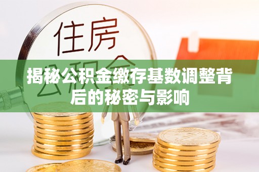 阳信揭秘公积金缴存基数调整背后的秘密与影响