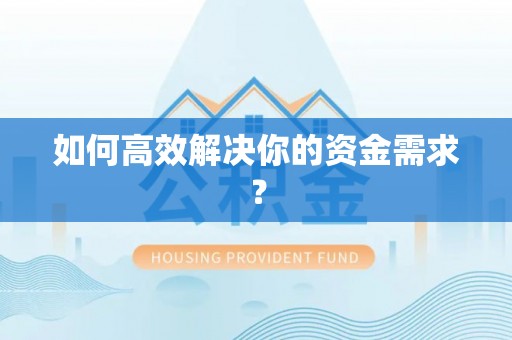 阳信如何高效解决你的资金需求？